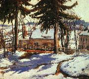 Charles Reiffel February Thaw, Silvermine Connecticut oil painting on canvas